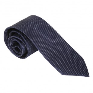 Corbata 100% seda jacquard DEVOTA&LOMBA, azul marino